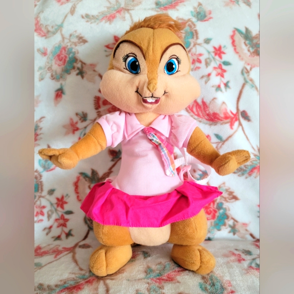 Licensed Alvin and The Chipmunks Brittany Soft Plush Backpack